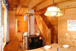 Max&Moritz, Tauplitzalm, living area with wood-burning stove