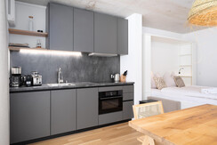 BASE 2.02 |fully equipped kitchen an dining area