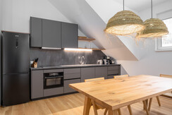 BASE 1.10 | dining area and kitchen