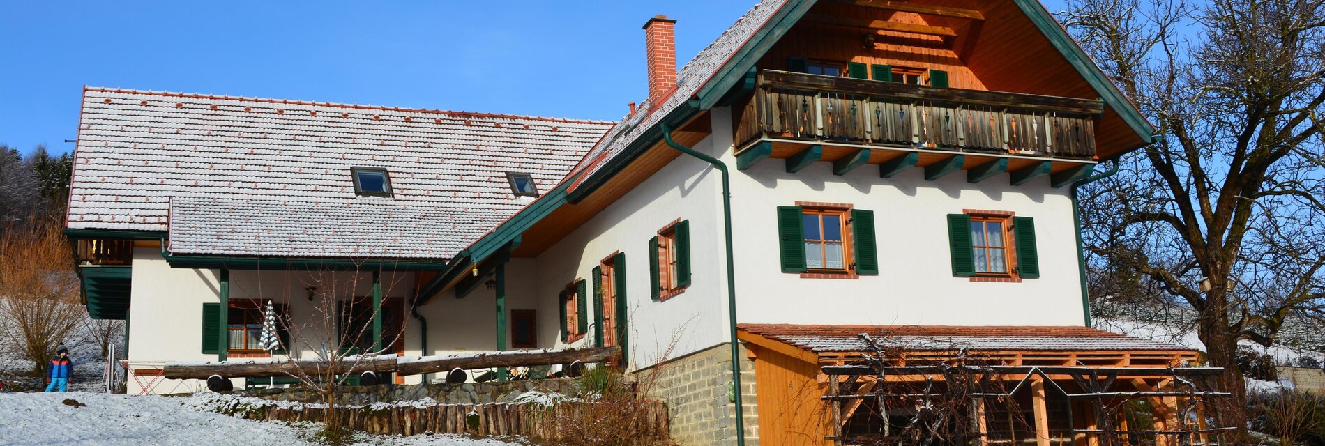 Urlaub am Bauernhof Grain Ferienhaus im Winter