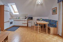 Bauernhofurlaub Wohnung Hofblick Küche