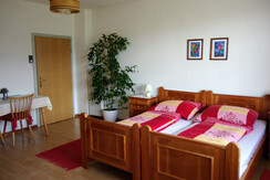 Double bed in room 1