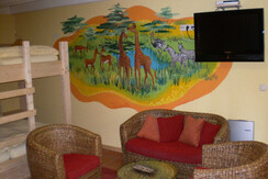 Safarizimmer 6 Personen Wohnzimmer