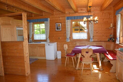 Holzblockhaus-Innenansicht