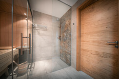 Bathroom with rain shower