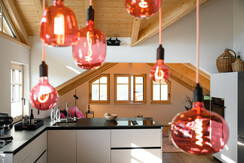 Einmalige Designer-Wohnküche im Dachgeschoss