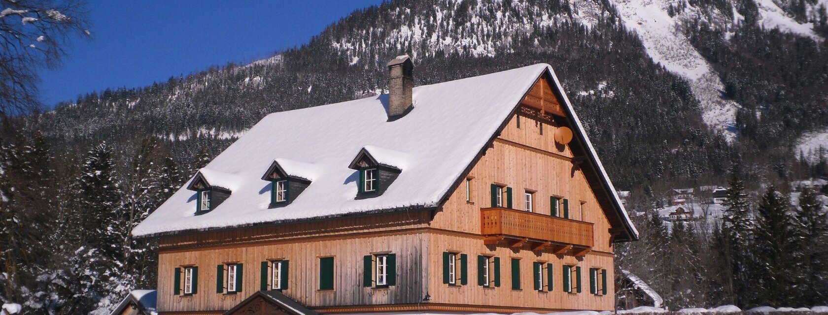 Die Traunmühle, Bad Aussee, im Winter