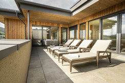 Apartments Weitblick Dorfhotel Fasching Terrasse (