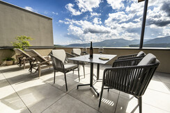 Apartments Weitblick Dorfhotel Fasching Terrasse (