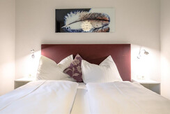 Bedroom 3 with double bed and TV