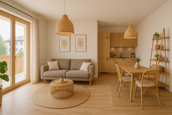 Wohn-/Esszimmer: mit KI erstellt