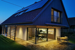 Südwestansicht Terrasse bei Nacht