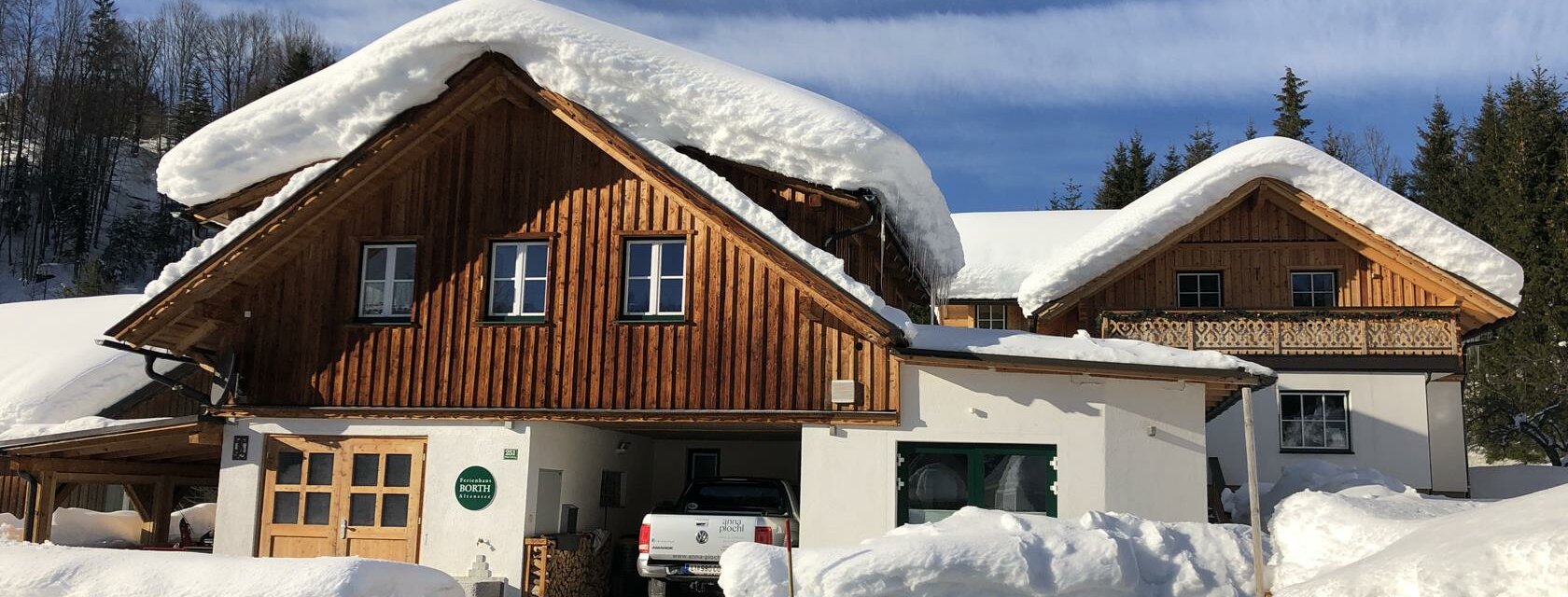 Ferienhaus Borth, Altaussee, Außenansicht Winter