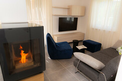 Gemütliche Sitzecke mit Schwedenofen