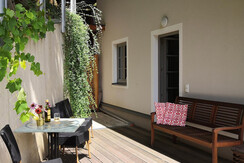 Terrasse der Ferienwohnung