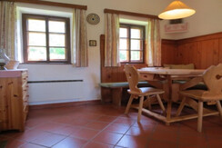 Schanzlgütl, Grundlsee, Küche mit Sitzecke