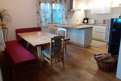 Küche mit Essbereich Ferienwohnung Fuchs & Hase