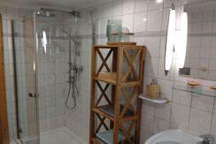 s'Rastl, Grundlsee, Dusche im Badezimmer