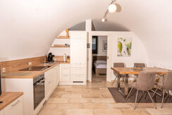 Wohnzimmer und Küche / Wohnung D