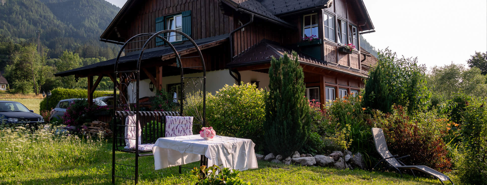 Ferienwohnung Seegarten, Grundlsee, Garten