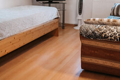 Das zweite Schlafzimmer mit Einzelbett&Ausziehsofa