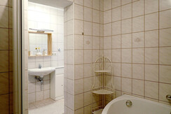 Apartment Falkenbach - bathroom with shower and bathtub
