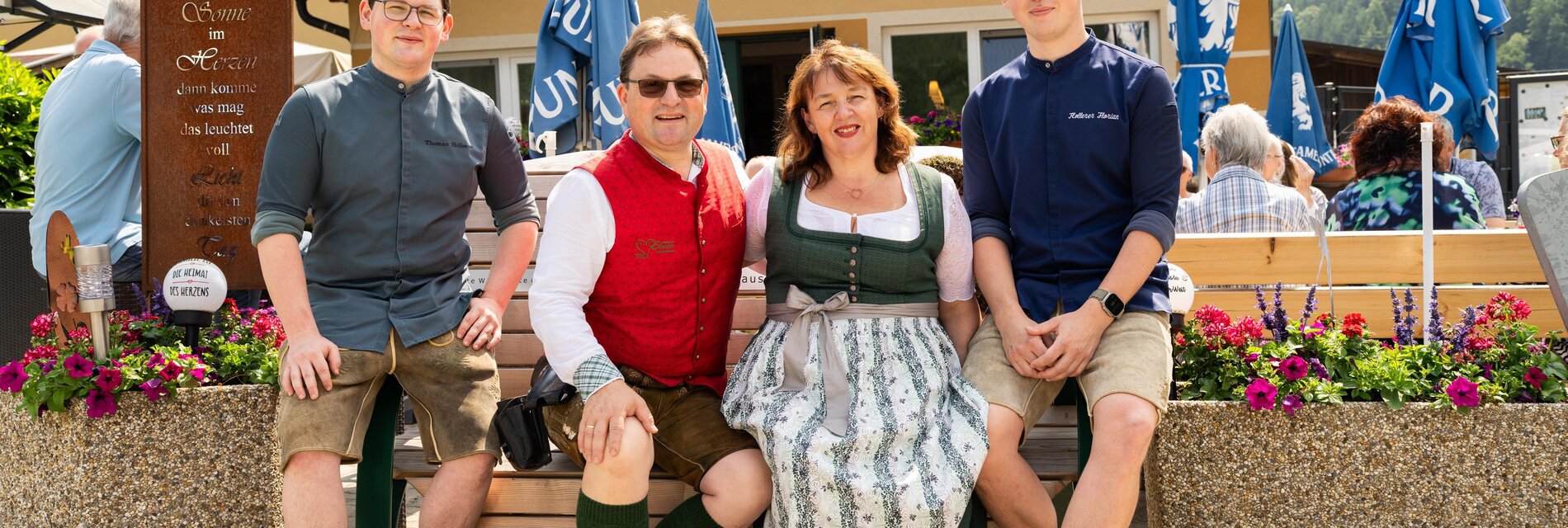Die Gastgeberfamilie Ebner-Hollerer.