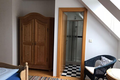 Blick ins Badezimmer