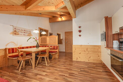 App. Red spacious eat-in kitchen