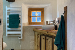 Badezimmer in der Gastkeusche Höss