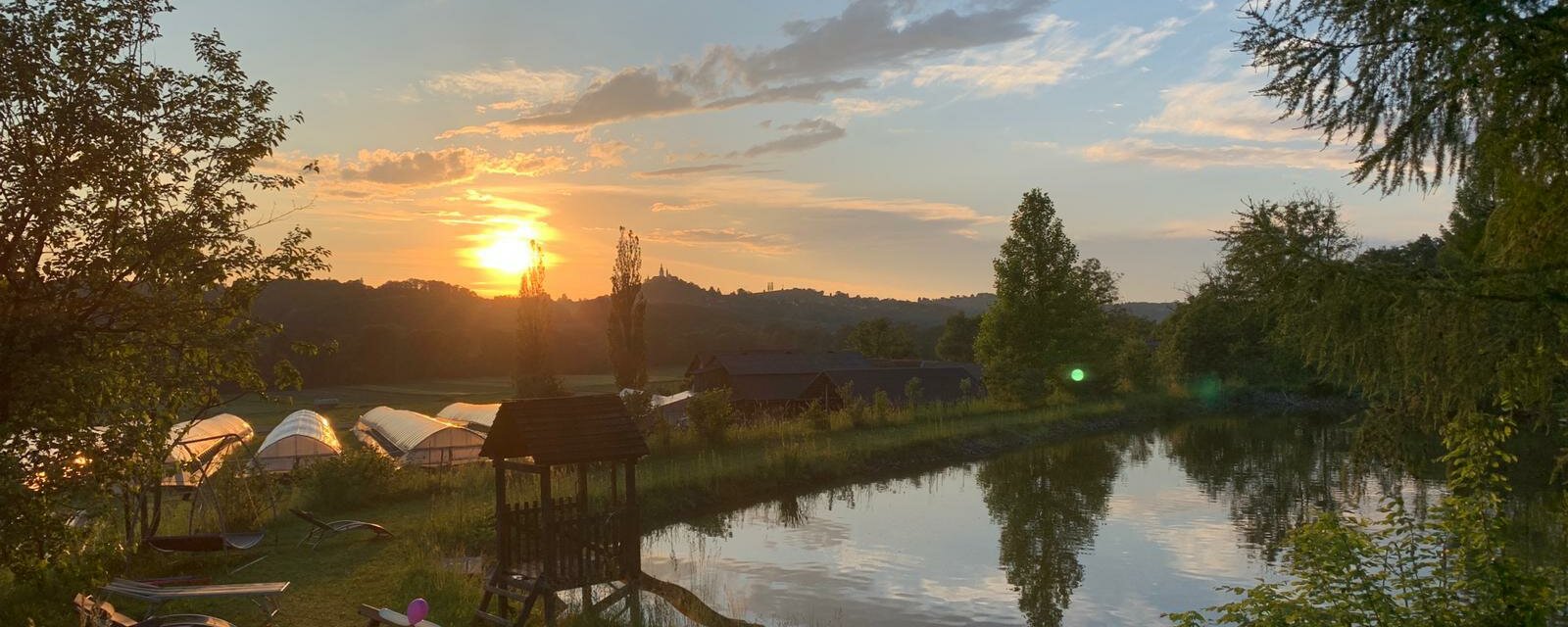 Sonnenuntergang Teich