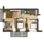 Photo of Apartment, shower, toilet, 2 bed rooms