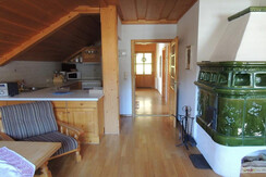 Haus Annerl, Grundlsee, Küche mit Kachelofen