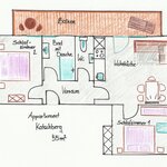 Photo of Apartment, separate toilet and shower/bathtub, facing the garden