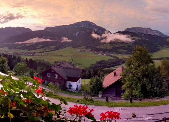 Sonnenuntergang vom Balkon