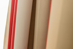 Detail Farben Vorhang rot