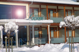 winterfoto hotel mit schein