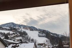 View from the bedroom to the Hochwurzen