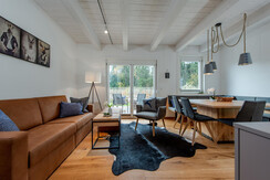 comfortable kitchen-living room