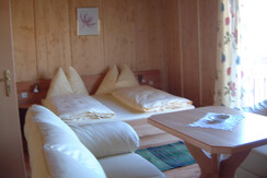 Doppelbett in der Suite