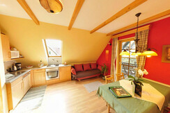 Wohnküche der Ferienwohnung Sunn-Seitn