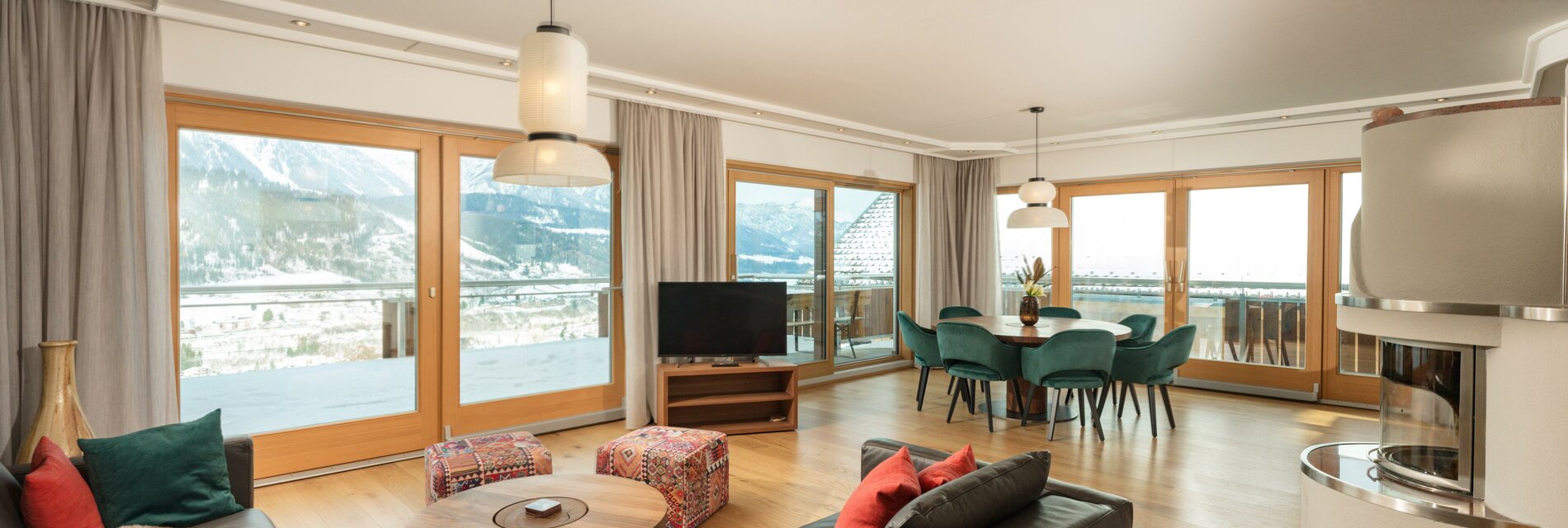 Appartement Panorama Dachstein Wohnraum