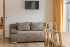 Couch in the living-kitchen