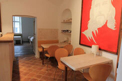 Pilgerherberge FeWo groß Küche Kunstwerk Jesus