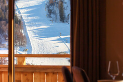 Blick auf den Zielhang der Planai