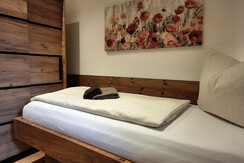 Bedroom with two single beds