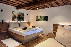 Bedroom with four beds