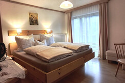 Second bedroom with double bed.