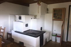 Alter gesetzter Herd zum Einheizen