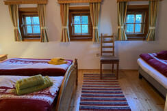 Schlafzimmer Erdgeschoss Ferienhaus Jöbstl